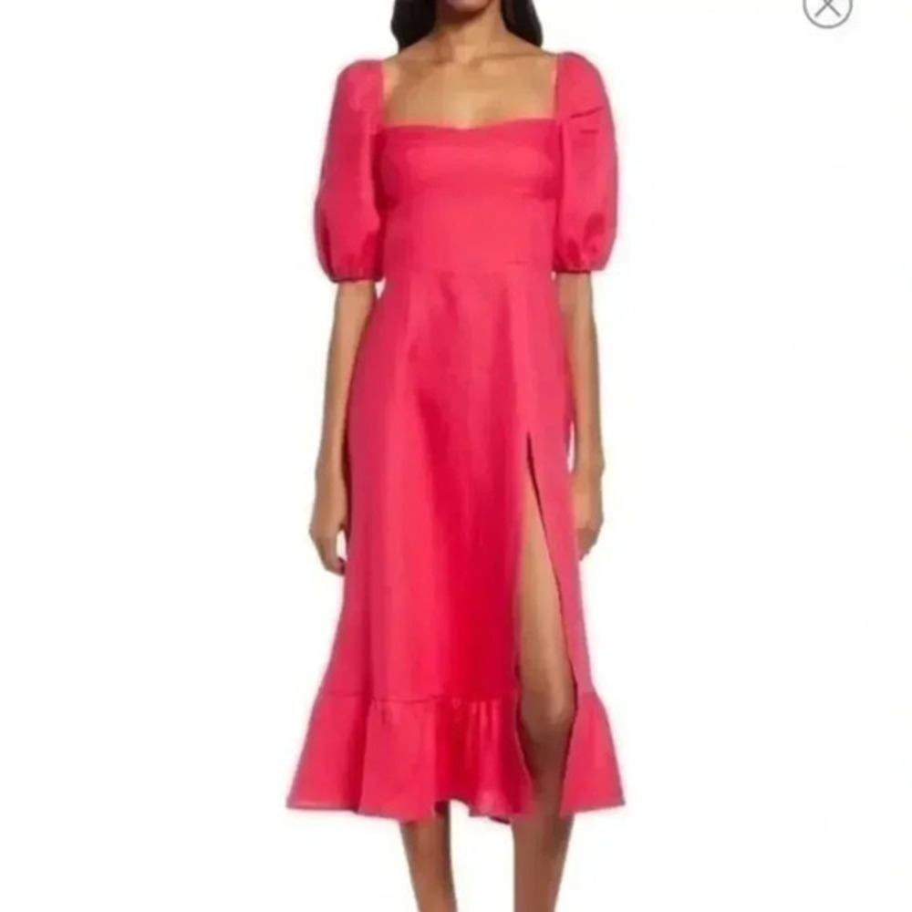 NEW Reformation corvette pink midi dress B3